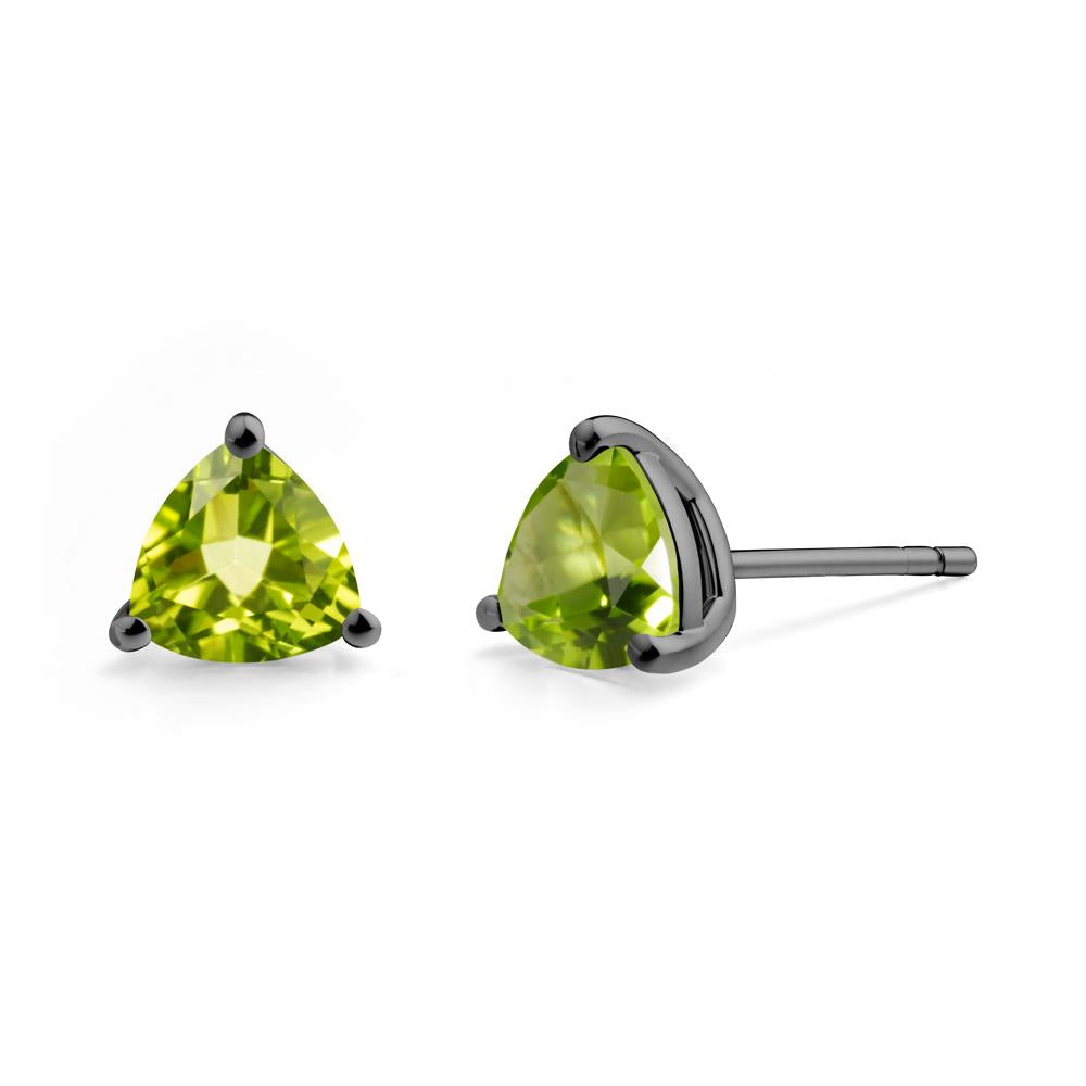Peridot Stud Earrings - LUO Jewelry #metal_black finish sterling silver
