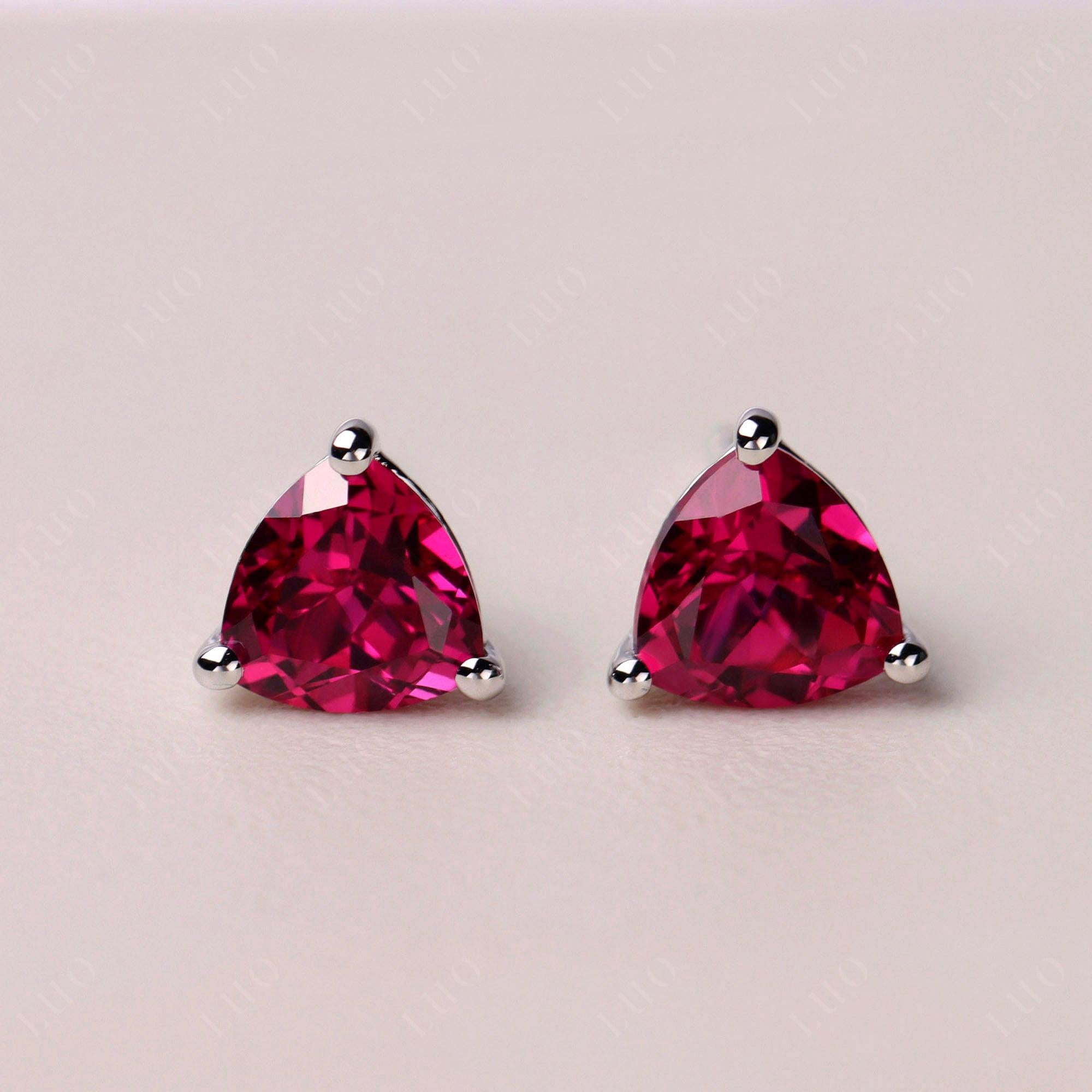 Ruby Stud Earrings - LUO Jewelry