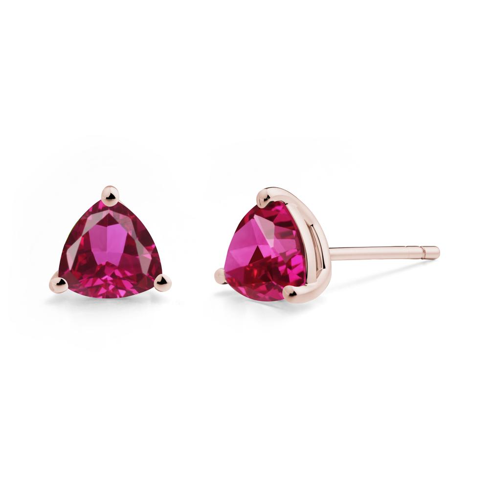 Ruby Stud Earrings - LUO Jewelry #metal_14k rose gold