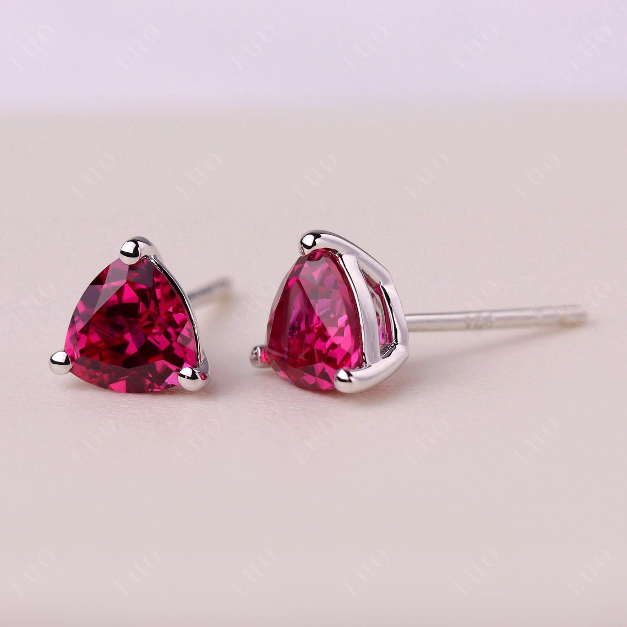 Ruby Stud Earrings - LUO Jewelry