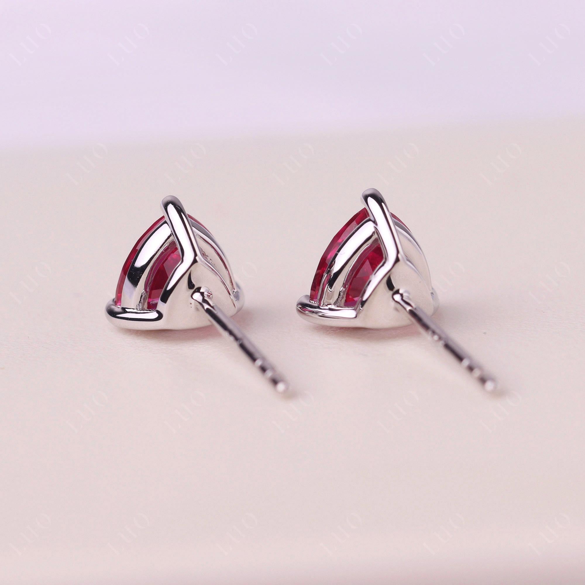 Ruby Stud Earrings - LUO Jewelry