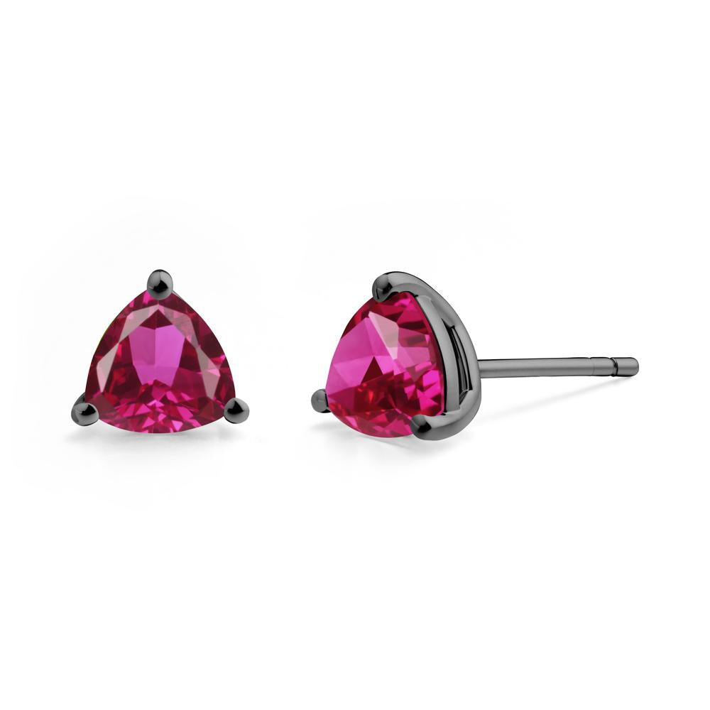 Ruby Stud Earrings - LUO Jewelry #metal_black finish sterling silver