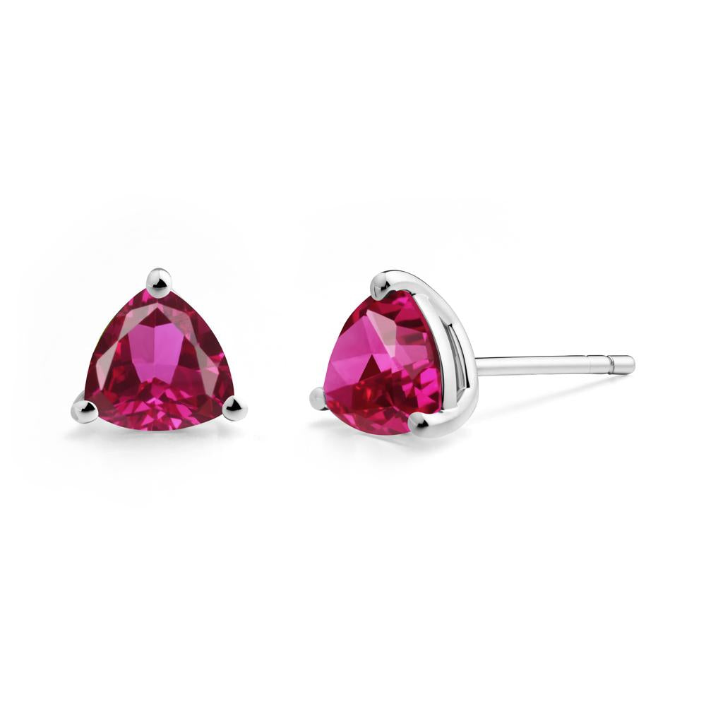 Ruby Stud Earrings - LUO Jewelry #metal_sterling silver