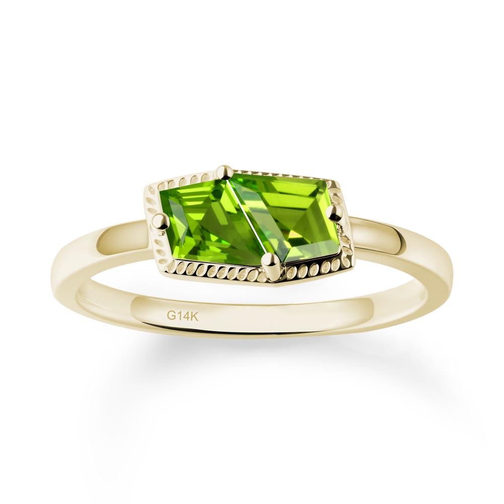 Toi Et Moi Kite Peridot Ring - LUO Jewelry #metal_14k yellow gold