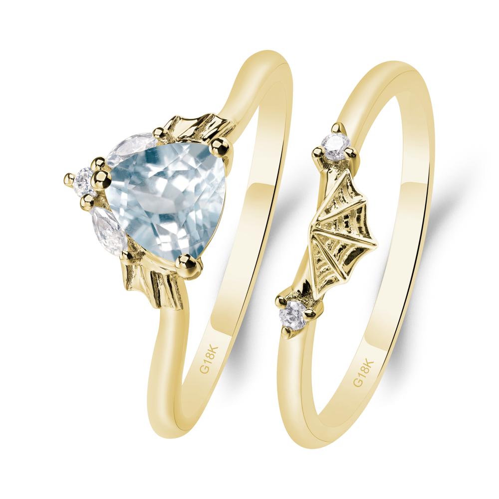 Aquamarine Gothic Engagement Ring - LUO Jewelry #metal_xxxxx