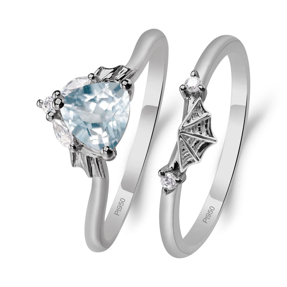 Aquamarine Gothic Engagement Ring - LUO Jewelry #metal_xxxxx