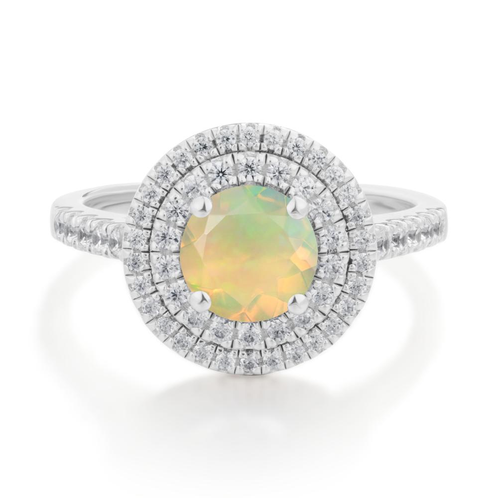 Opal Ring Double Halo - LUO Jewelry #metal_sterling silver