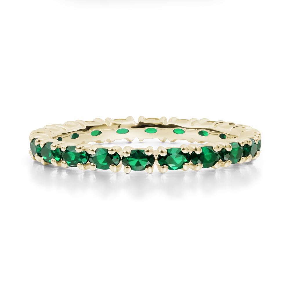 Emerald Oval Eternity Ring - LUO Jewelry #metal_14k yellow gold