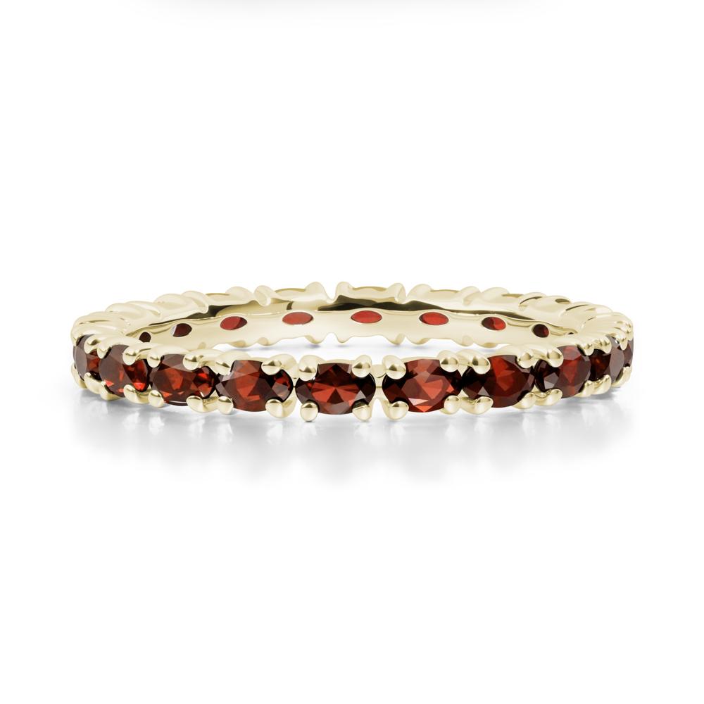 Garnet Oval Eternity Ring - LUO Jewelry #metal_14k yellow gold