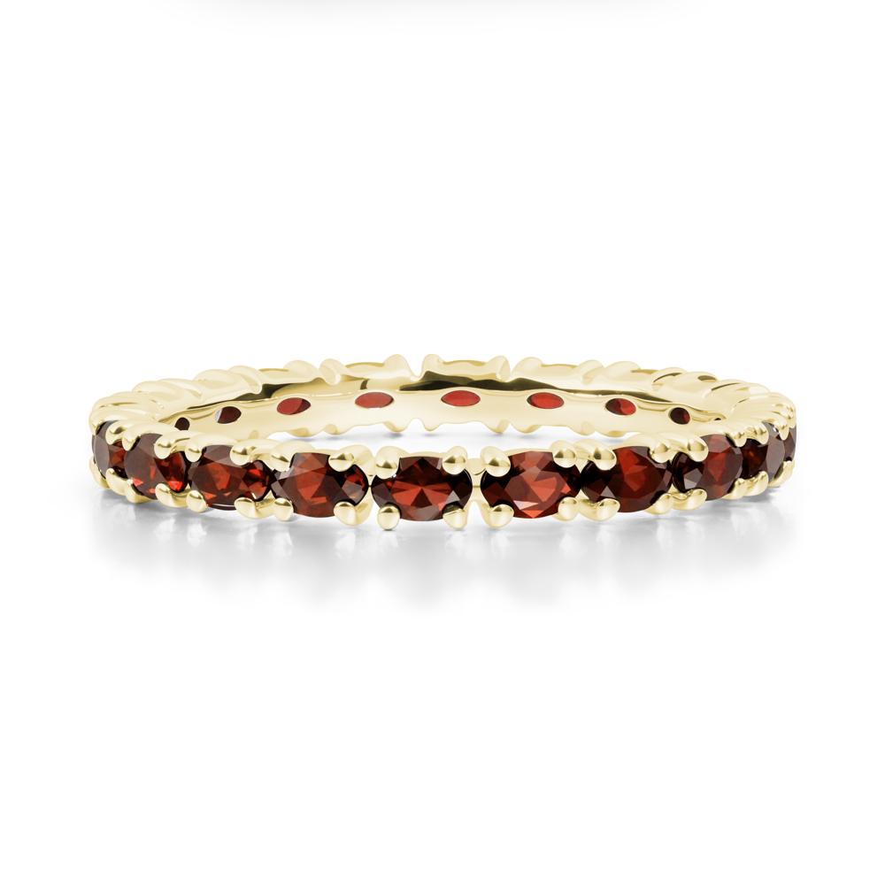 Garnet Oval Eternity Ring - LUO Jewelry #metal_18k yellow gold