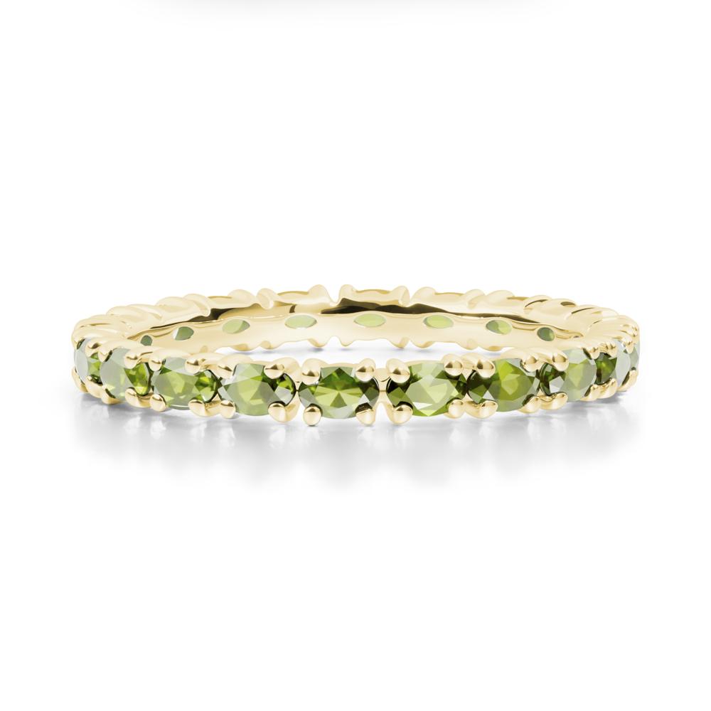 East West Peridot Wedding Ring - LUO Jewelry #metal_18k yellow gold