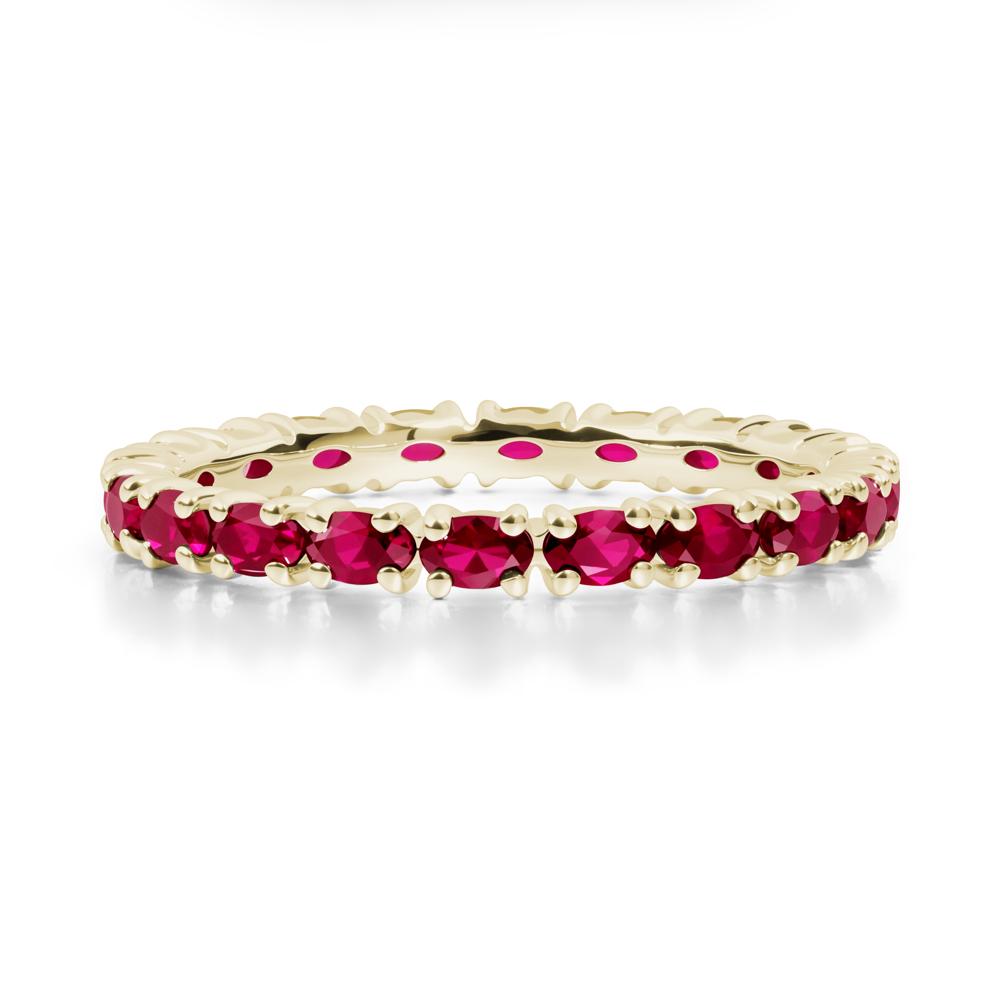 Ruby Oval Eternity Ring - LUO Jewelry #metal_14k yellow gold