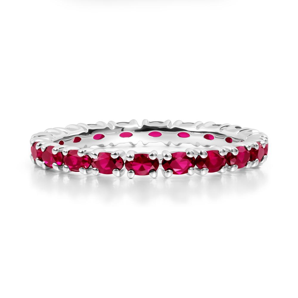 Ruby Oval Eternity Ring - LUO Jewelry #metal_sterling silver
