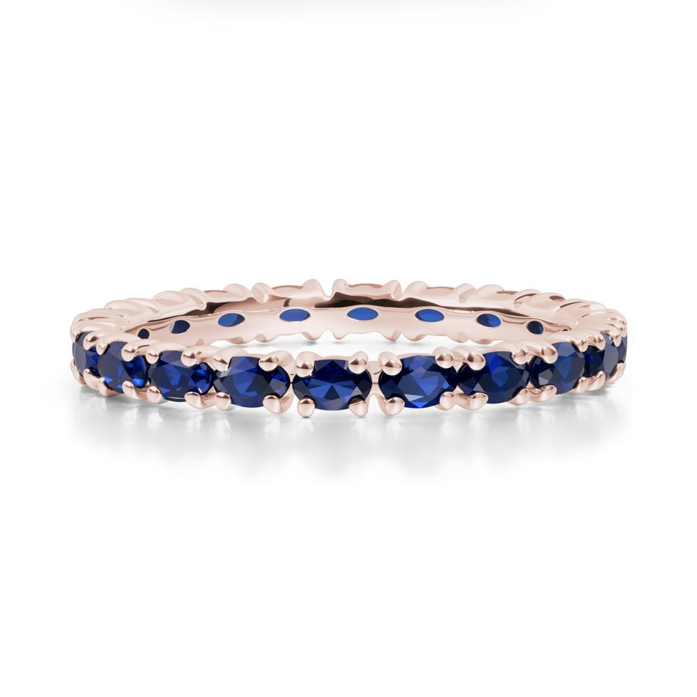 Sapphire Oval Eternity Ring - LUO Jewelry #metal_14k rose gold