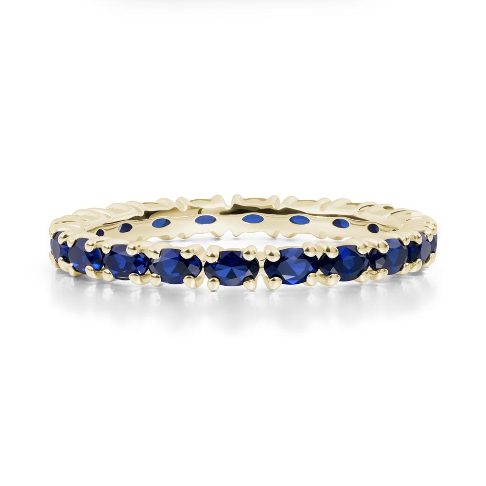 Sapphire Oval Eternity Ring - LUO Jewelry #metal_14k yellow gold