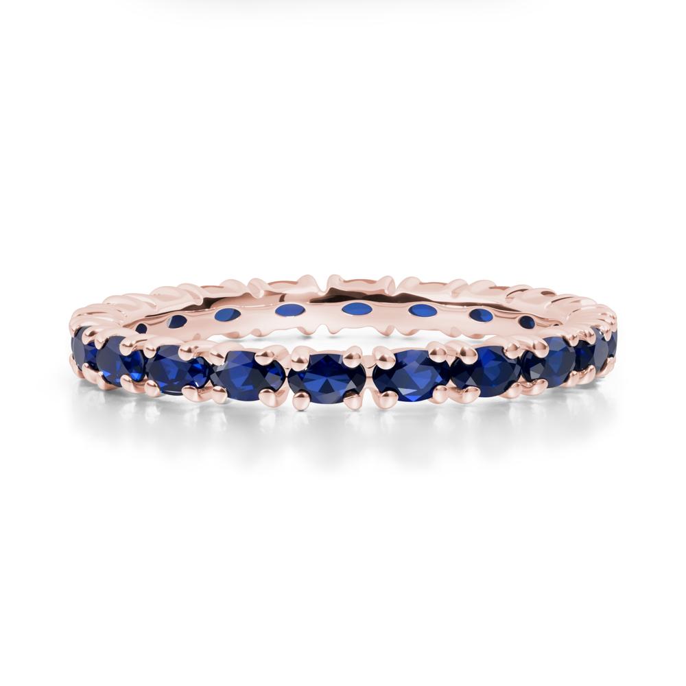 Sapphire Oval Eternity Ring - LUO Jewelry #metal_18k rose gold