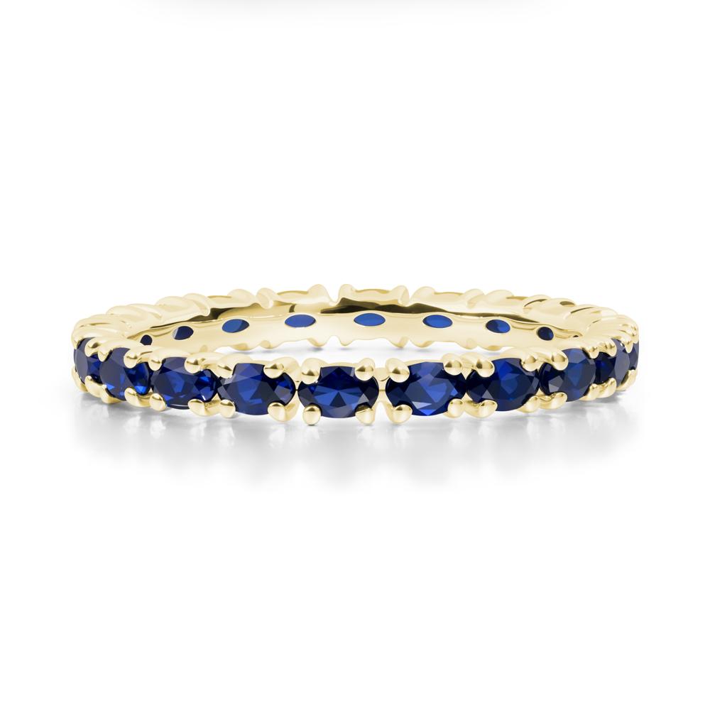 Sapphire Oval Eternity Ring - LUO Jewelry #metal_18k yellow gold