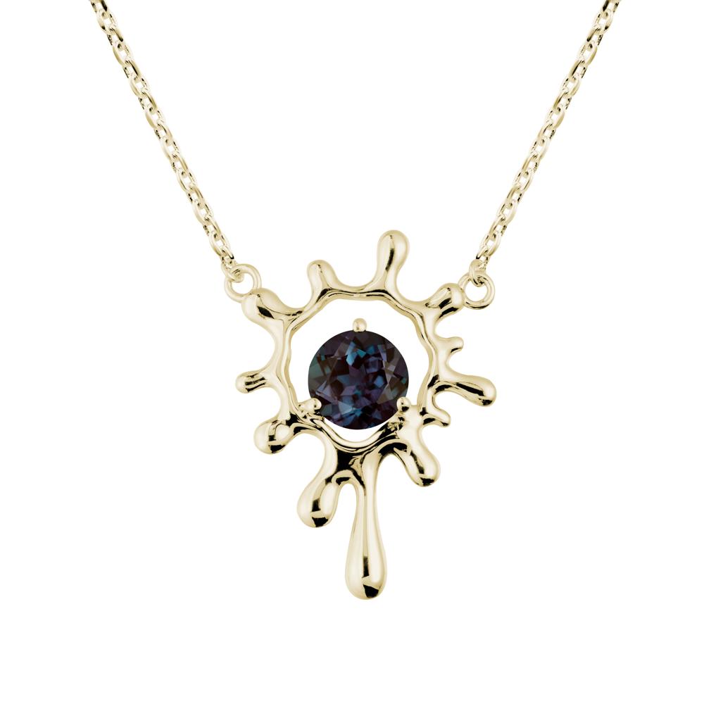 Liquid Alexandrite Necklace - LUO Jewelry #metal_14k yellow gold