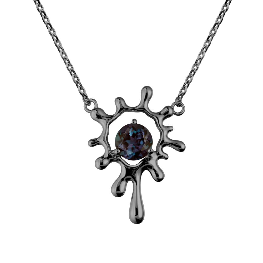 Liquid Alexandrite Necklace - LUO Jewelry #metal_black finish sterling silver