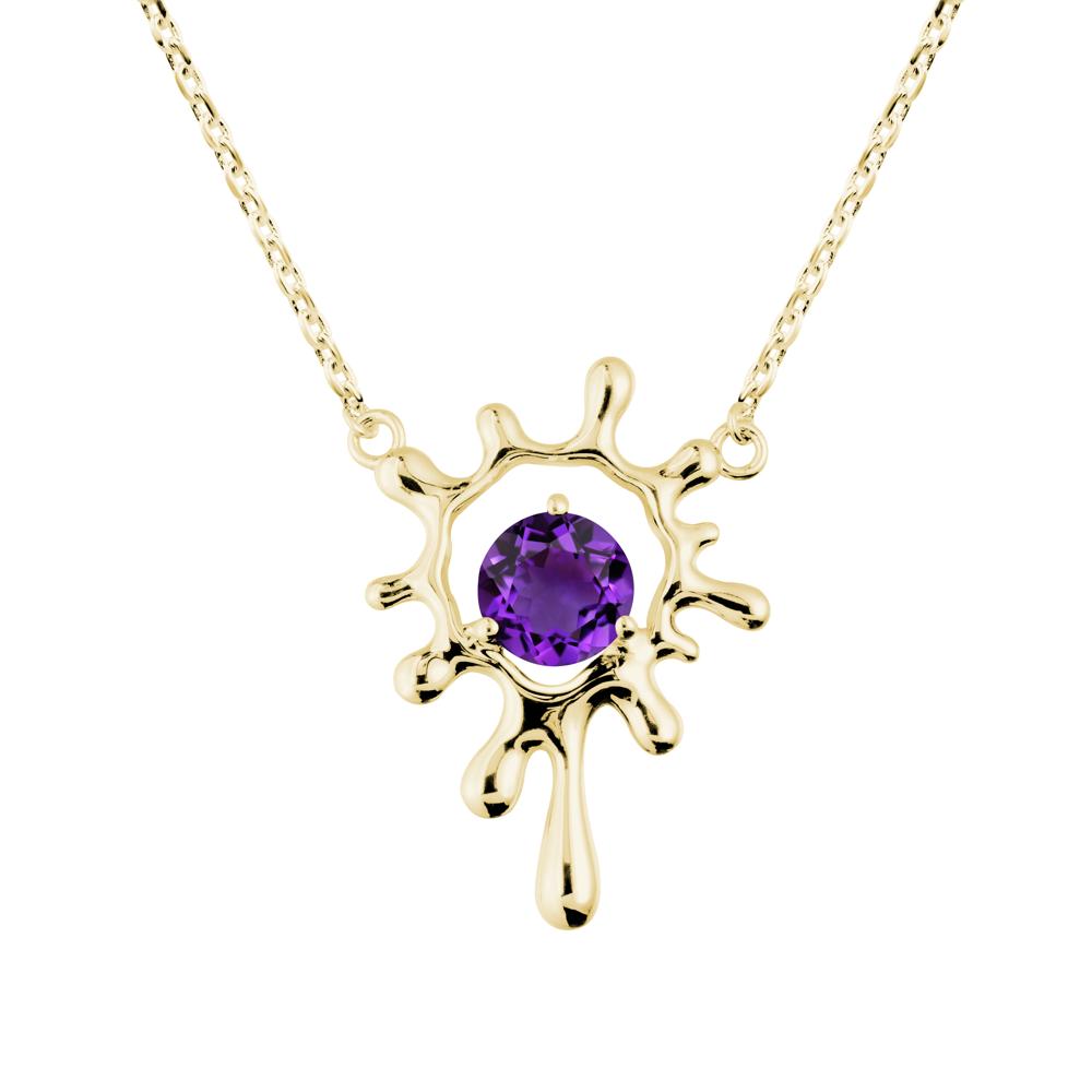 Liquid Amethyst Necklace - LUO Jewelry #metal_18k yellow gold