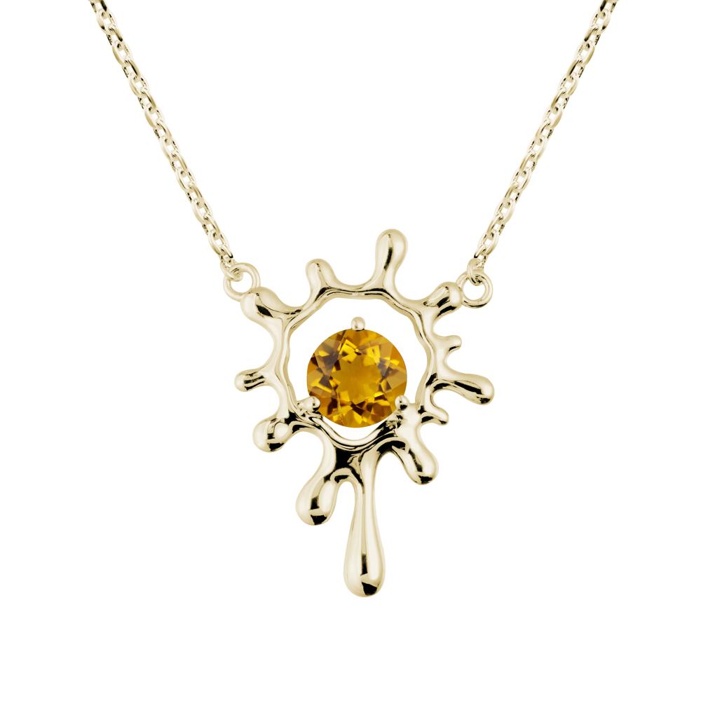 Liquid Citrine Necklace - LUO Jewelry #metal_14k yellow gold