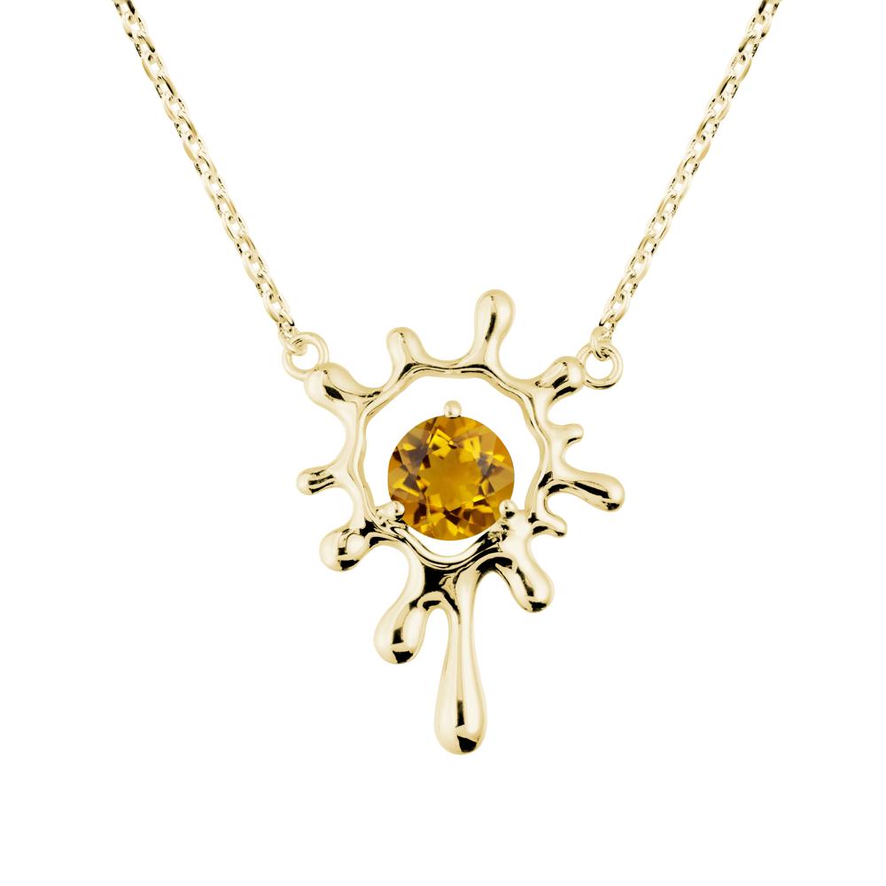Liquid Citrine Necklace - LUO Jewelry #metal_18k yellow gold