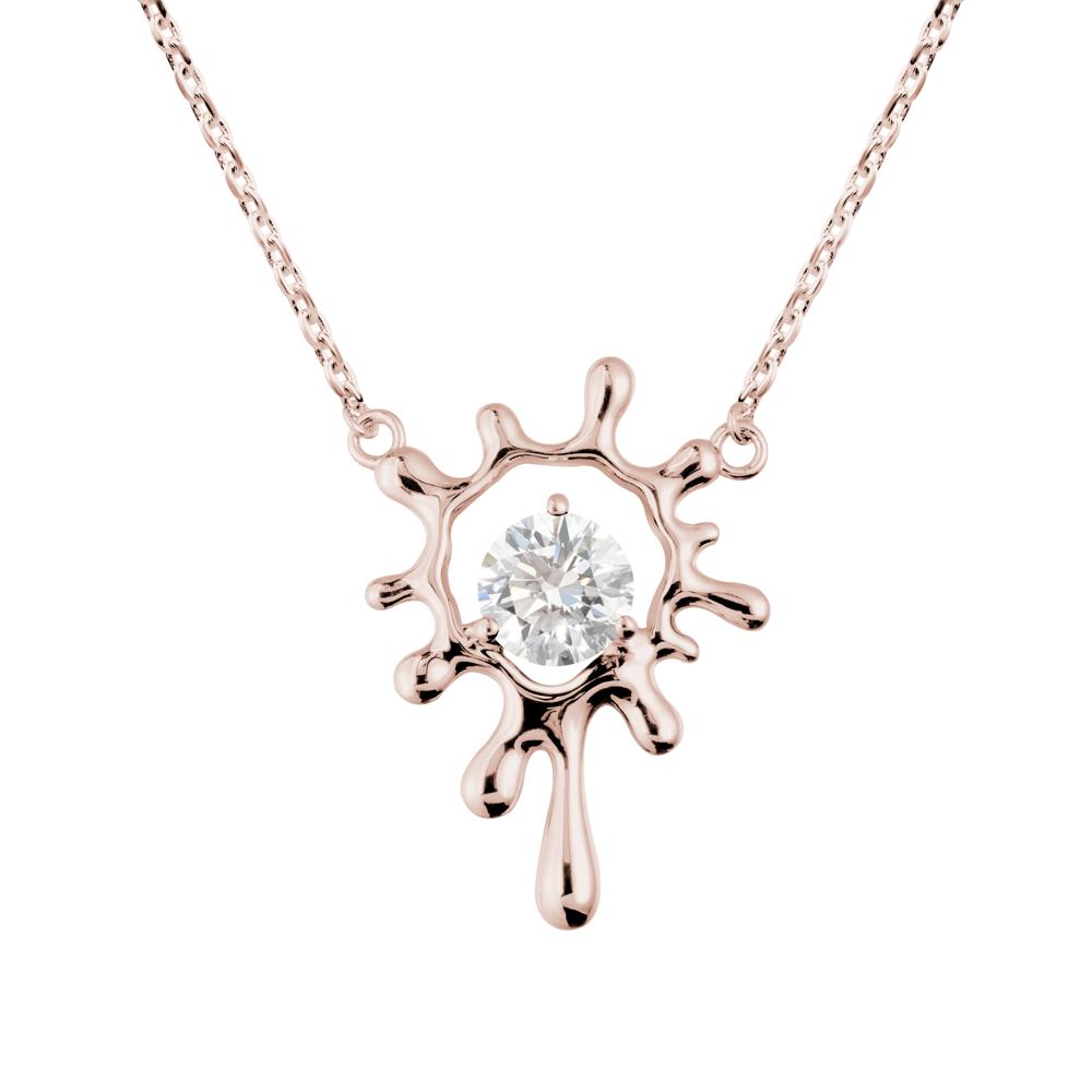 Liquid Diamond Necklace - LUO Jewelry #metal_14k rose gold
