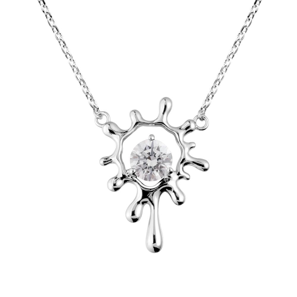 Liquid Diamond Necklace - LUO Jewelry #metal_14k white gold
