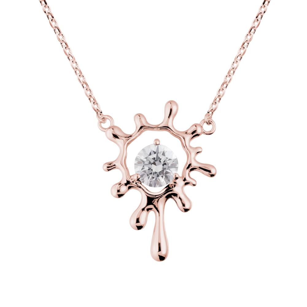 Liquid Diamond Necklace - LUO Jewelry #metal_18k rose gold