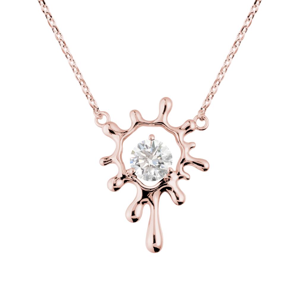 Liquid Diamond Necklace - LUO Jewelry #metal_18k rose gold