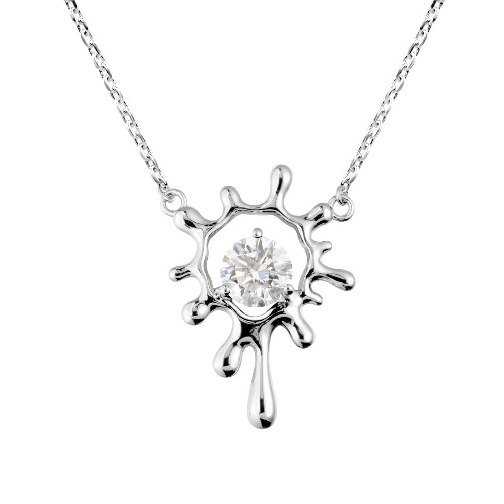 Liquid Diamond Necklace - LUO Jewelry #metal_18k white gold