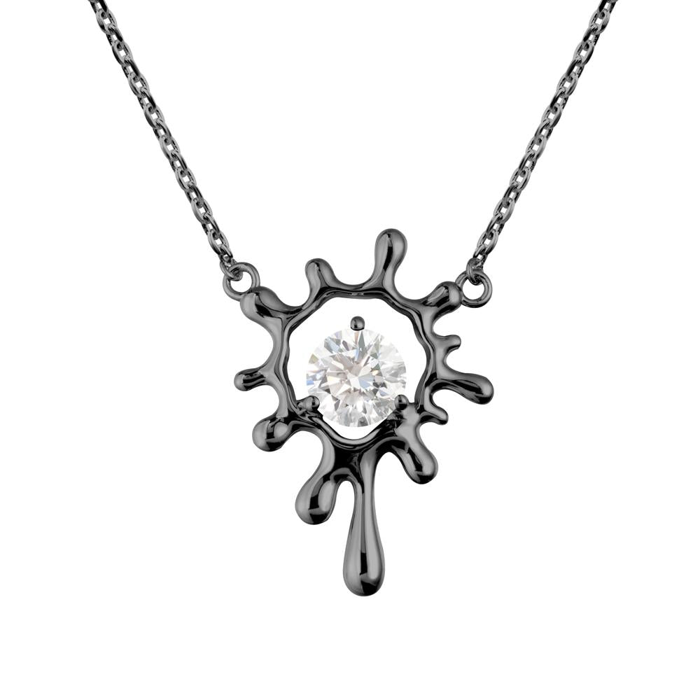 Liquid Diamond Necklace - LUO Jewelry #metal_black finish sterling silver