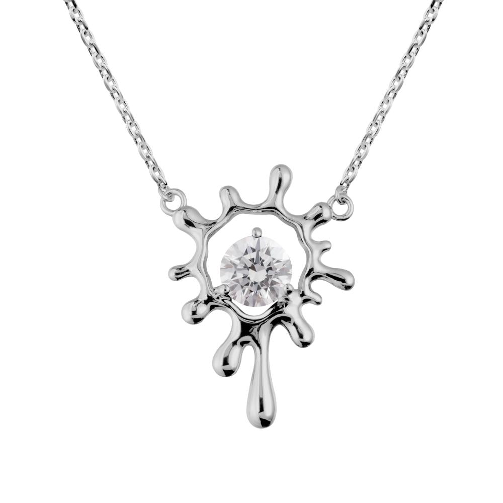 Liquid Diamond Necklace - LUO Jewelry #metal_platinum