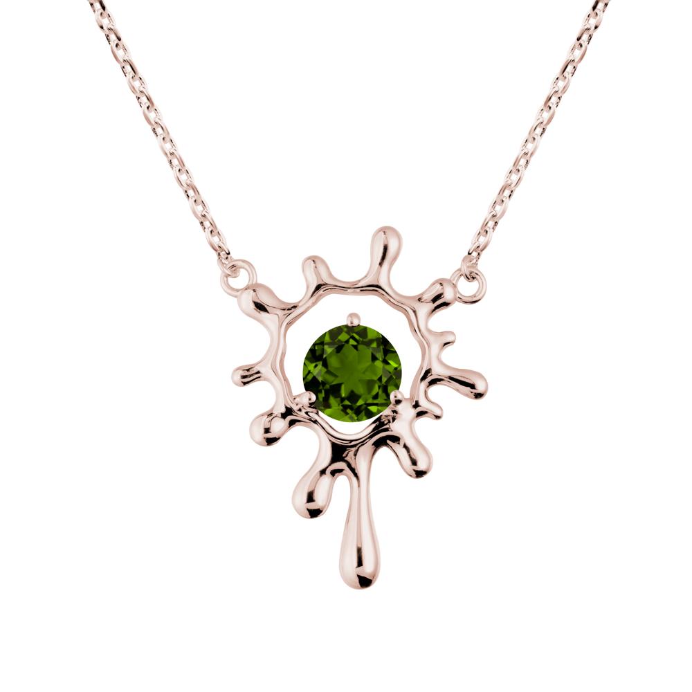 Liquid Diopside Necklace - LUO Jewelry #metal_14k rose gold