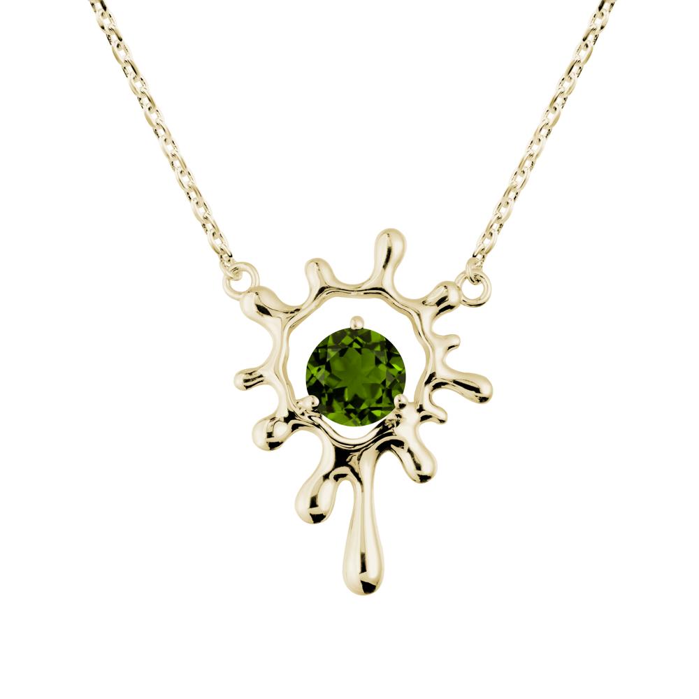 Liquid Diopside Necklace - LUO Jewelry #metal_14k yellow gold