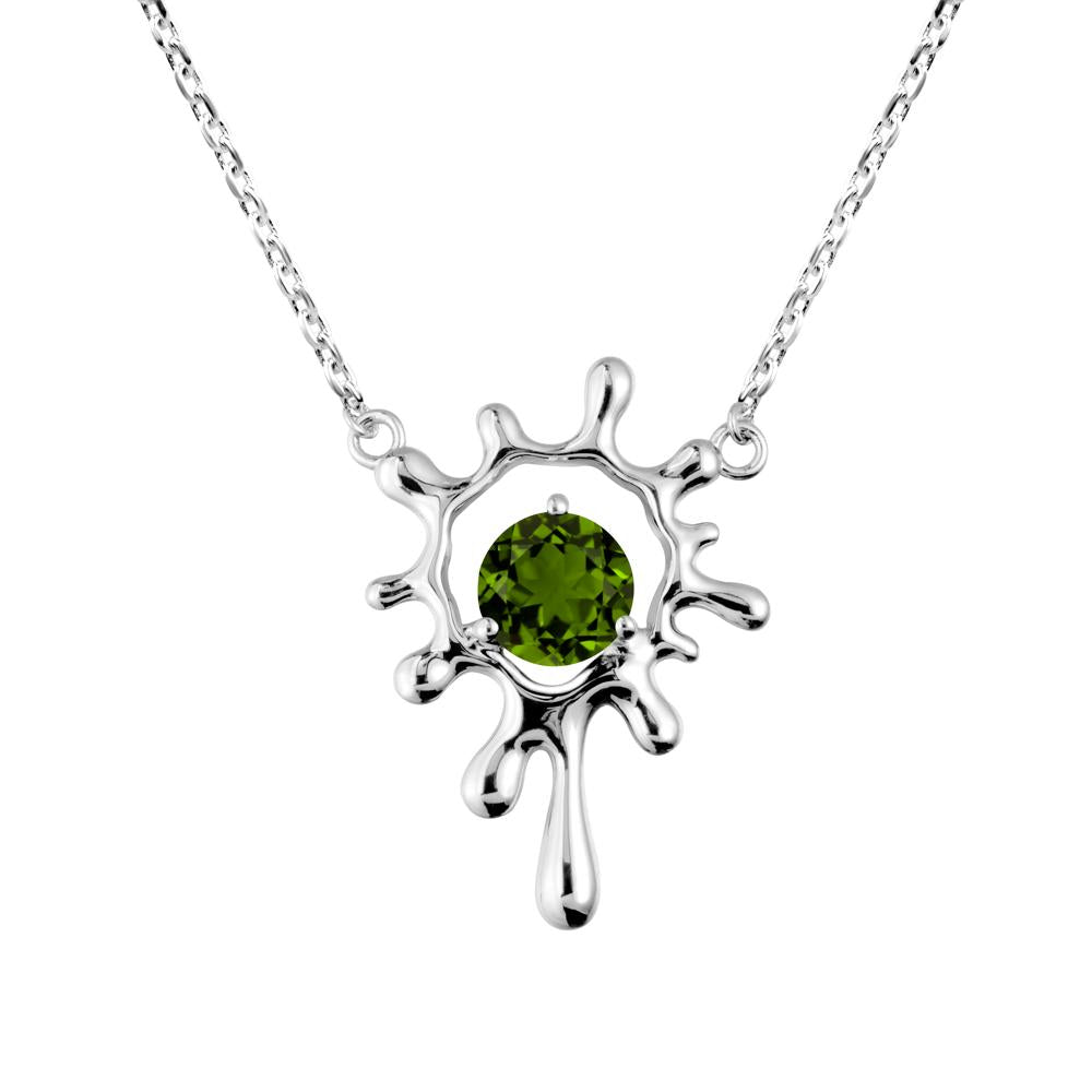 Liquid Diopside Necklace - LUO Jewelry #metal_sterling silver