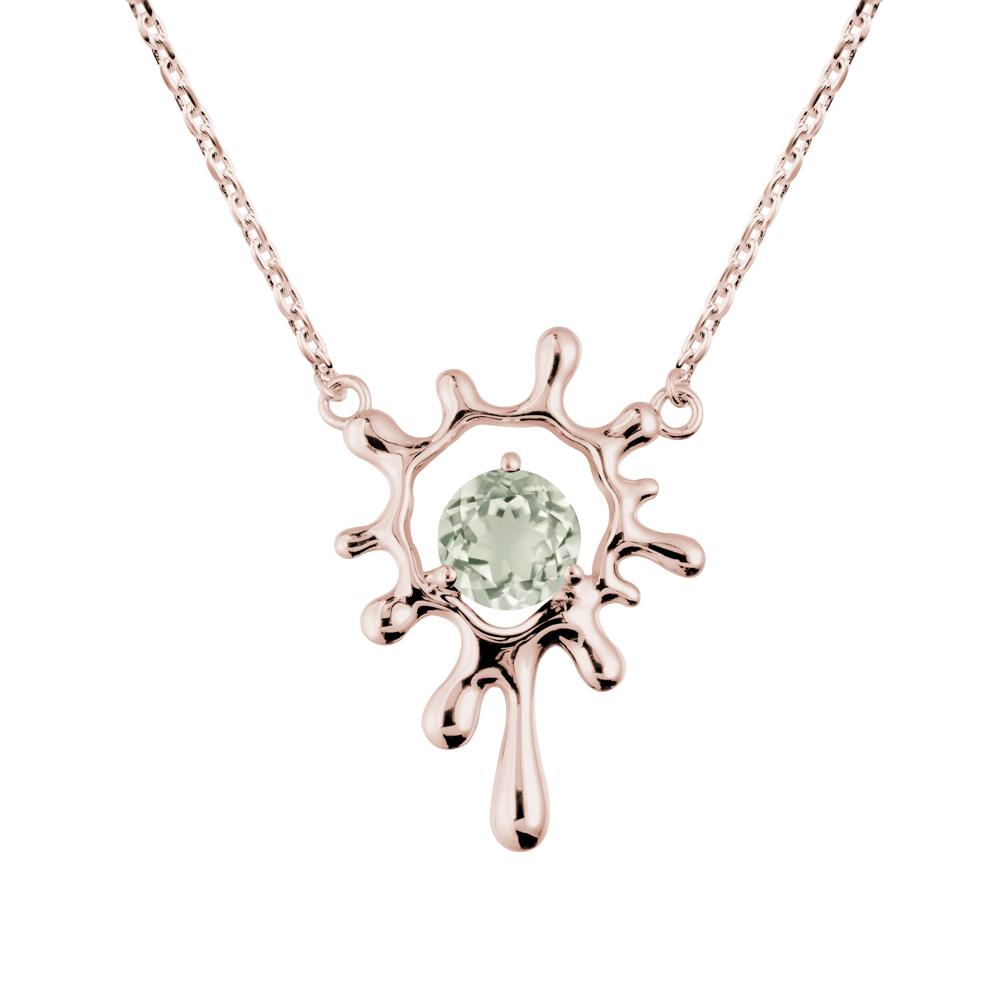 Liquid Green Amethyst Necklace - LUO Jewelry #metal_14k rose gold