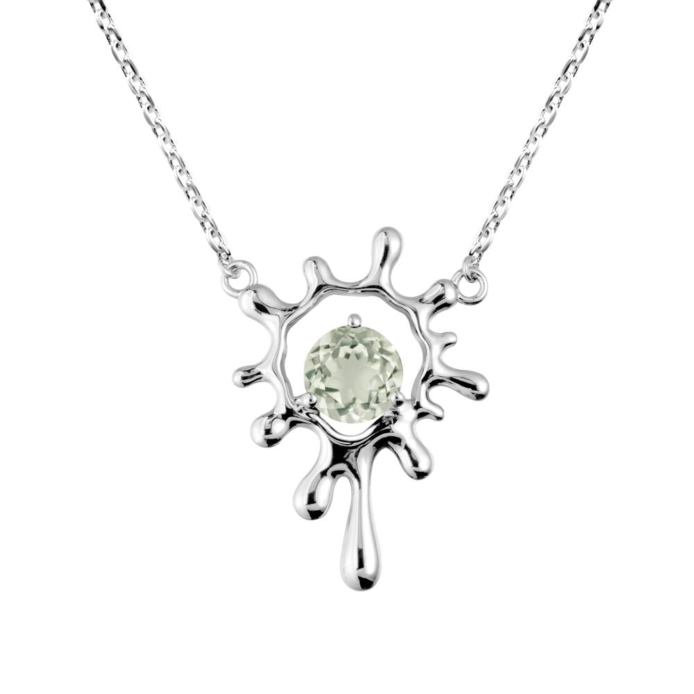 Liquid Green Amethyst Necklace - LUO Jewelry #metal_14k white gold