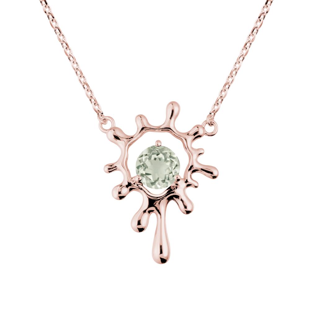 Liquid Green Amethyst Necklace - LUO Jewelry #metal_18k rose gold