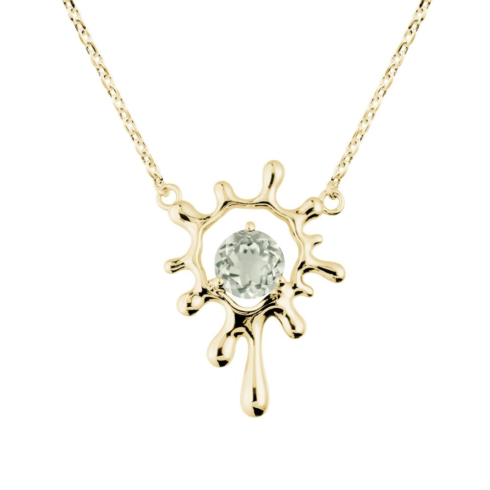 Liquid Green Amethyst Necklace - LUO Jewelry #metal_18k yellow gold