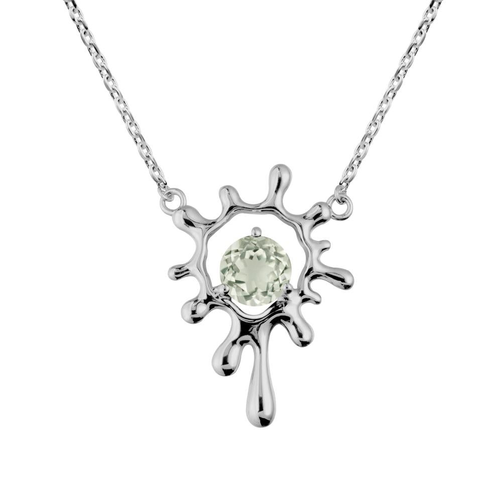 Liquid Green Amethyst Necklace - LUO Jewelry #metal_platinum