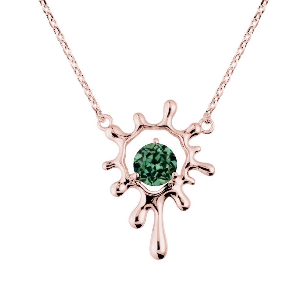 Liquid Green Sapphire Necklace - LUO Jewelry #metal_18k rose gold