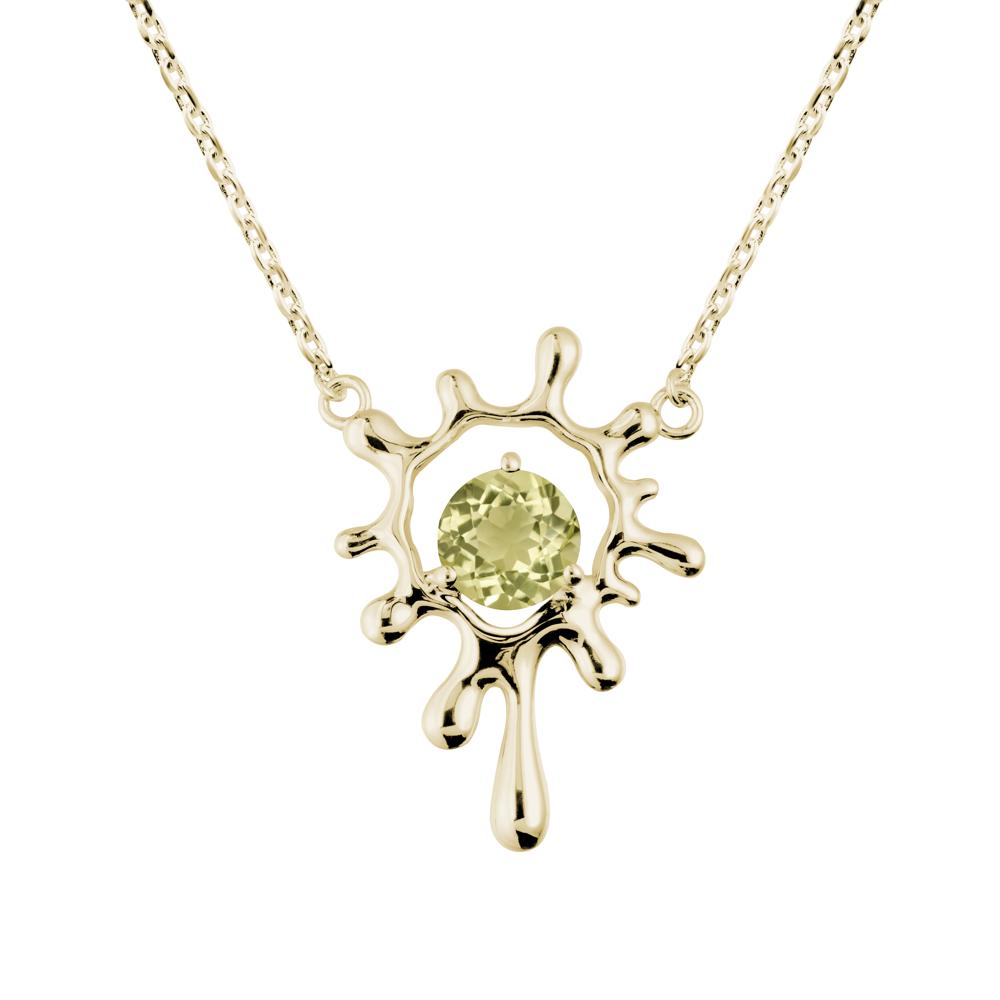 Liquid Lemon Quartz Necklace - LUO Jewelry #metal_14k yellow gold