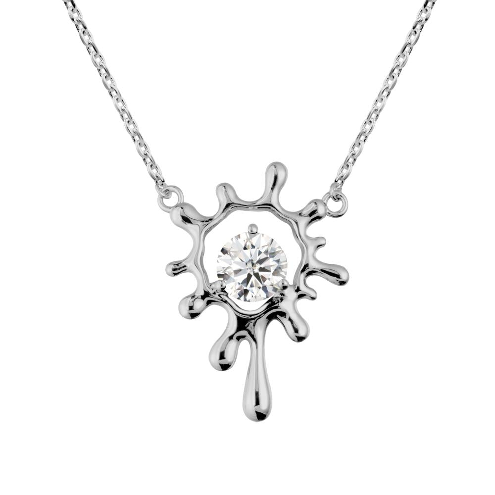 Liquid Moissanite Necklace - LUO Jewelry #metal_platinum