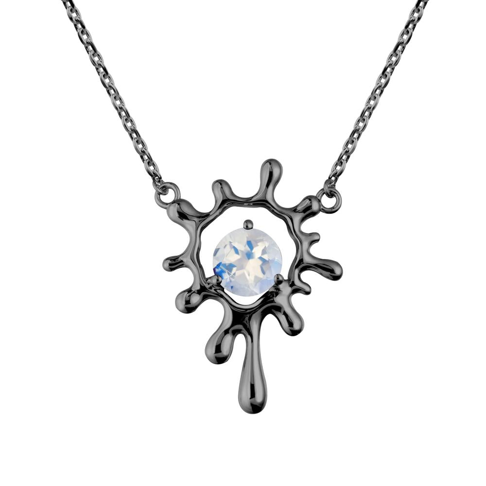 Liquid Moonstone Necklace - LUO Jewelry #metal_black finish sterling silver