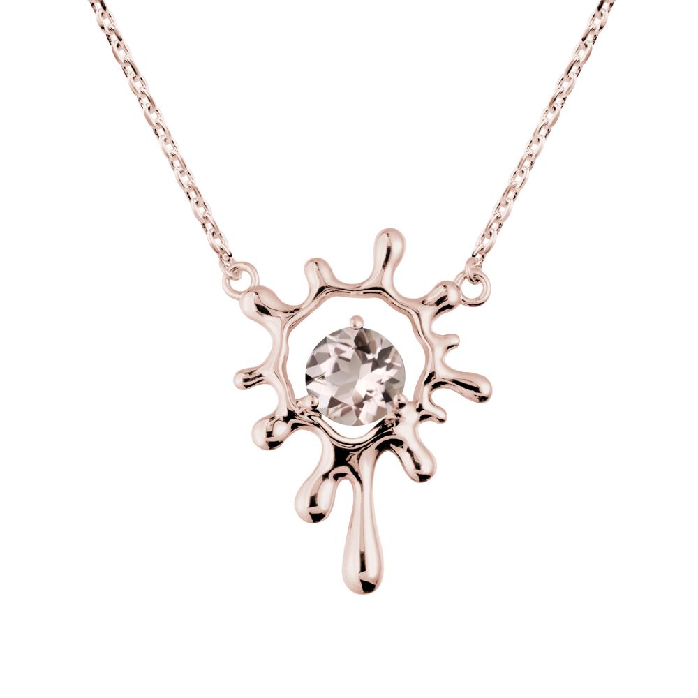 Liquid Morganite Necklace - LUO Jewelry #metal_14k rose gold