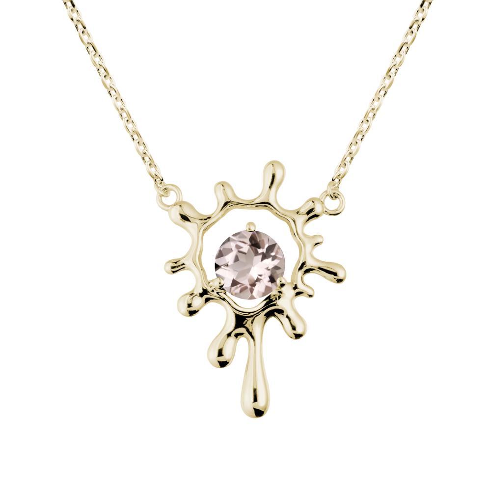 Liquid Morganite Necklace - LUO Jewelry #metal_14k yellow gold
