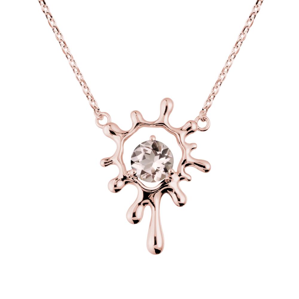Liquid Morganite Necklace - LUO Jewelry #metal_18k rose gold