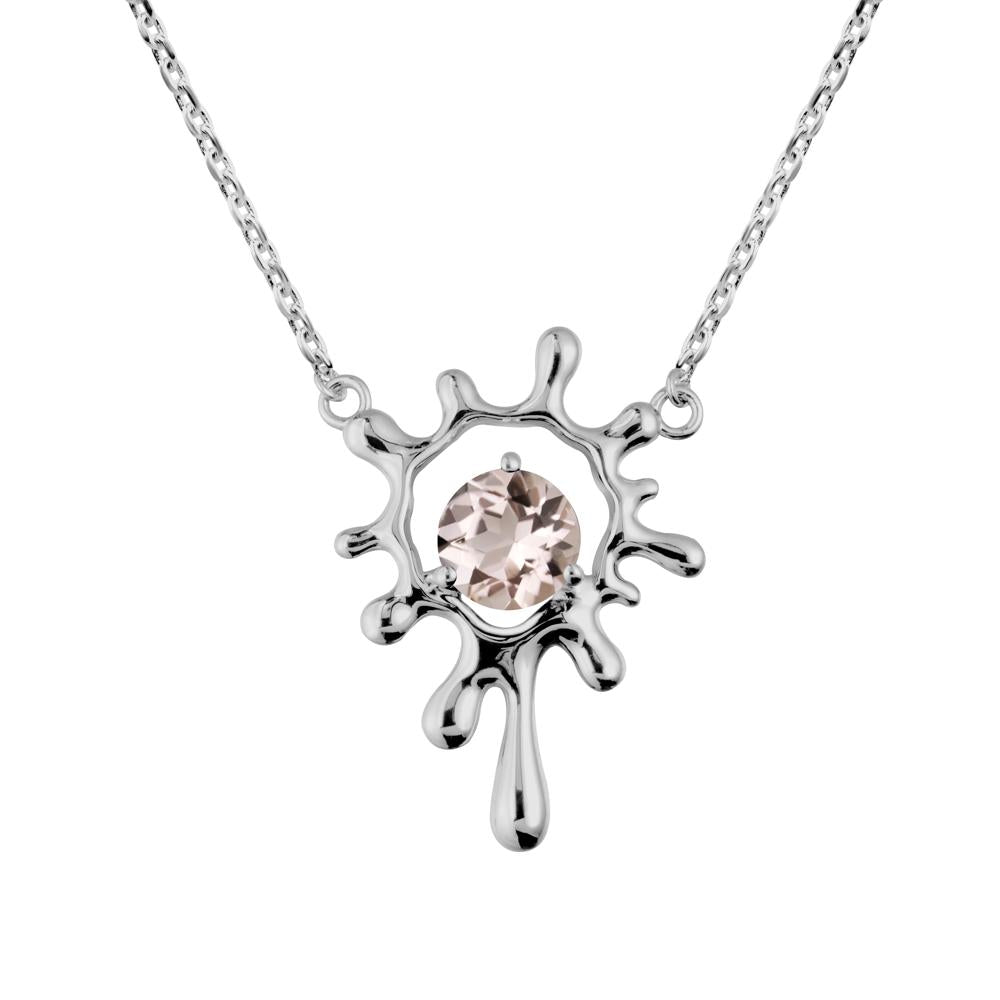 Liquid Morganite Necklace - LUO Jewelry #metal_platinum