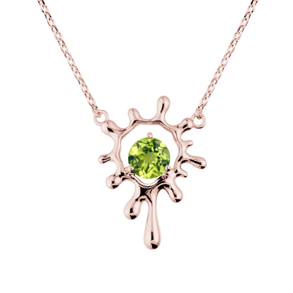 Liquid Peridot Necklace - LUO Jewelry #metal_18k rose gold